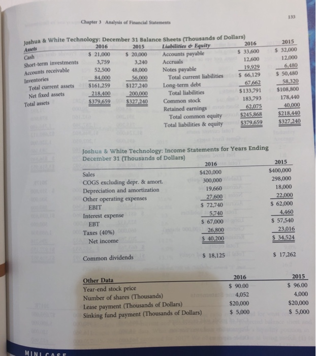 a 365-day year. SPREADSHEET PROBLEM (3-15) Analysis Start with the partial model