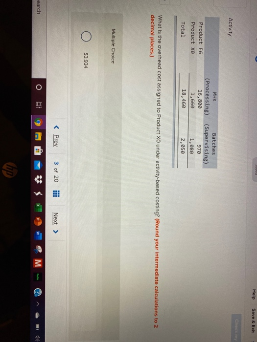 work Deemer Corporation has an activity-based costing system with three activity cost