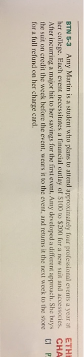  Required actions. 1. Comment on the ethics exhibited by Amy and