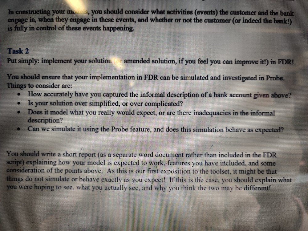 solution as soon as possible. Task 1 Writing our first CSP models,