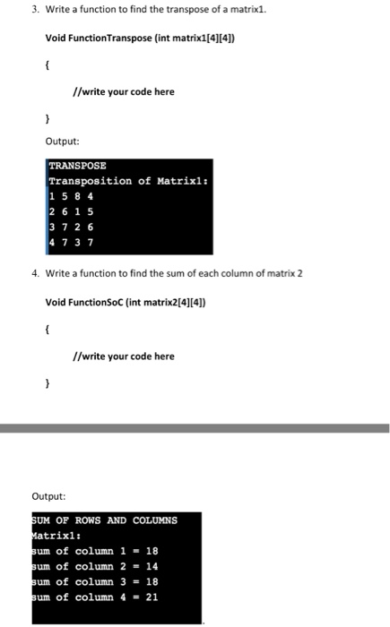 4 questions. Attached is the .txt file for matrix 1 & 2.