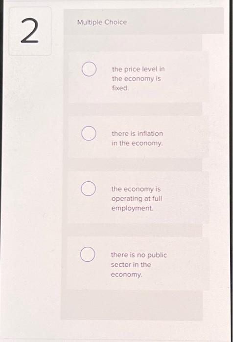 the price level in the economy is fixed. there is inflation in