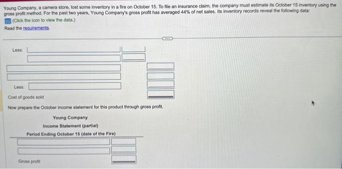estimate its October 15 inventory using the gross profi method. For the