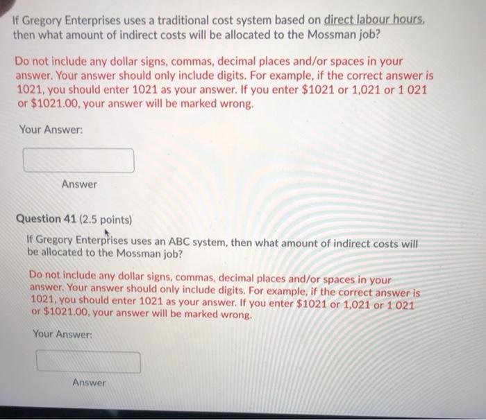 next two questions: Gregory Enterprises has identified three cost pools to allocate