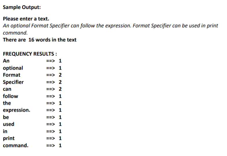 q1 Considering the text is given below, a) Count the total words