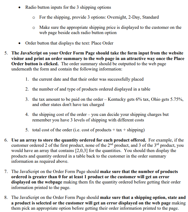 store to sell your favorite products. Your job for this project is