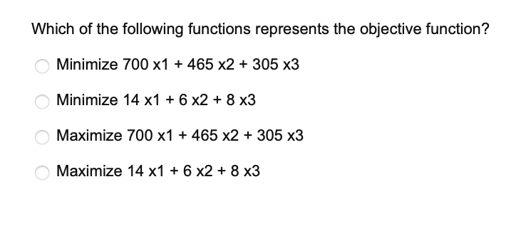 Unit profits for the three products are $14 (for X1),$6 (for X2