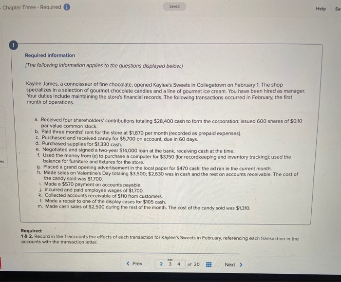  Saved Chapter Three - Required Help Sa Required information [The following