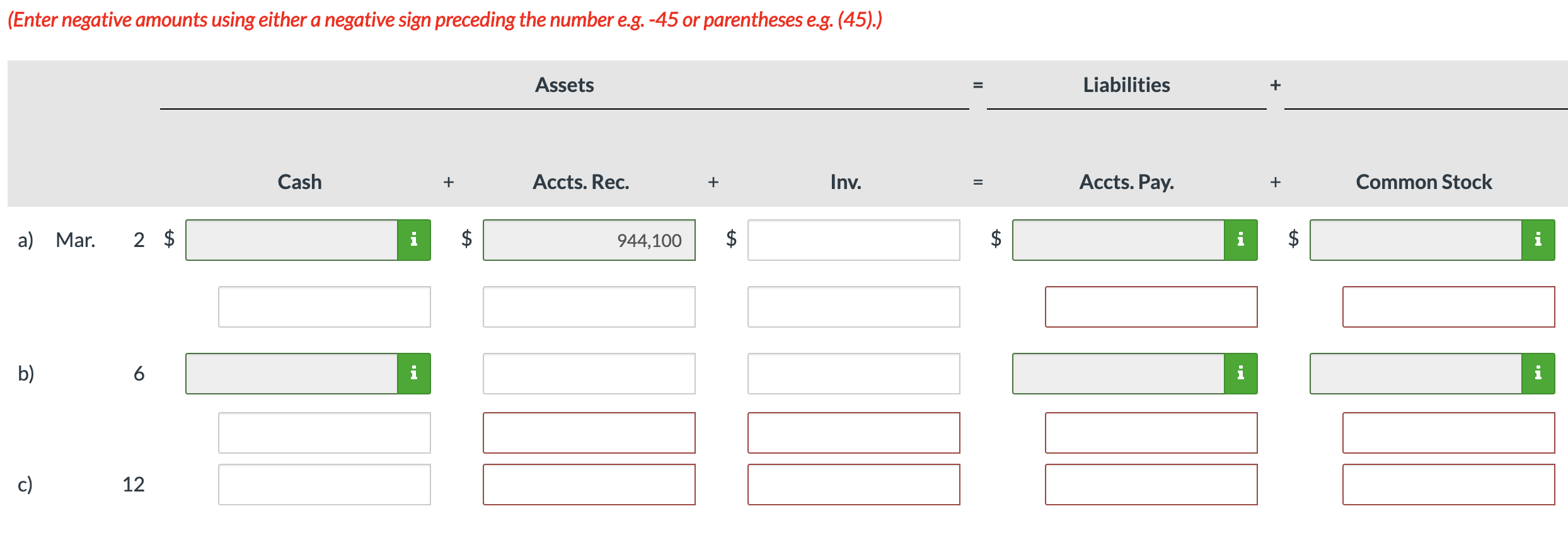 Use a tabular summary to record the following transactions for Sheridan Company