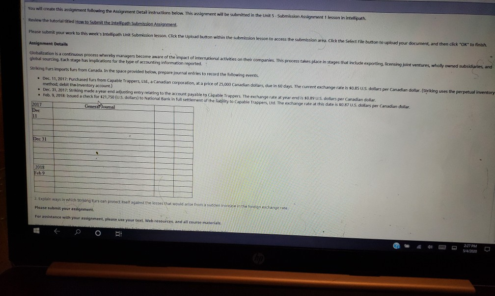 impact of international activities on their companies. this process takes place in
