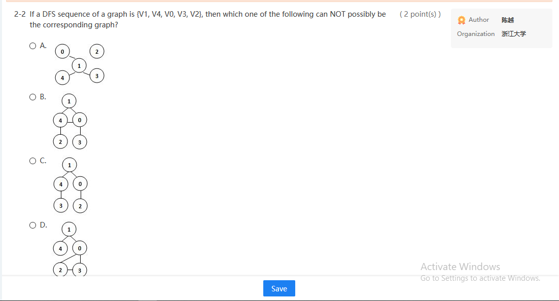 for Code-Completion 1 (3 point(s)) 2-1 Given the adjacency matrix of a