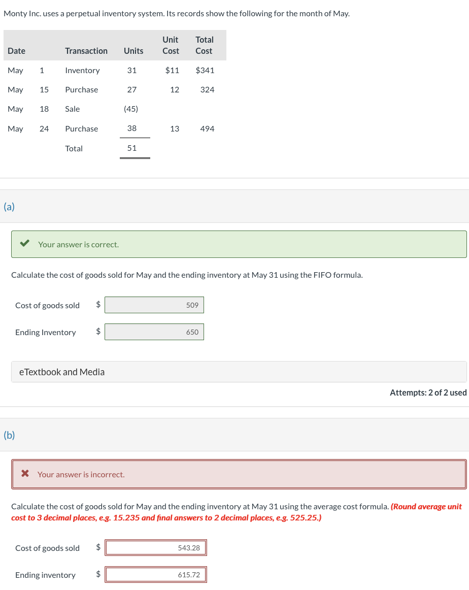  the answer was incorrect.. How should i solve it right then??
