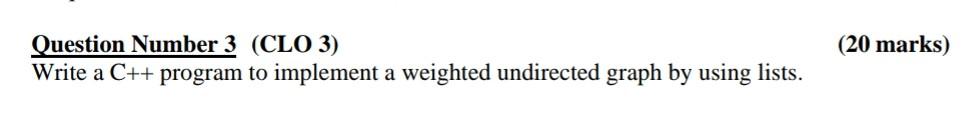  Please write the Code to implement weighted undirected graph by using