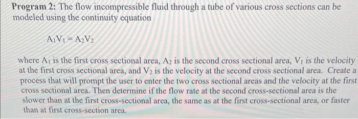 your own words, specifies what input is needed from whomever is using