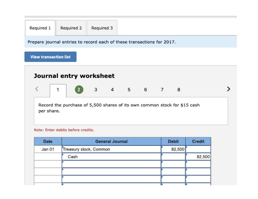 2 Required 3 Prepare journal entries to record each of these transactions
