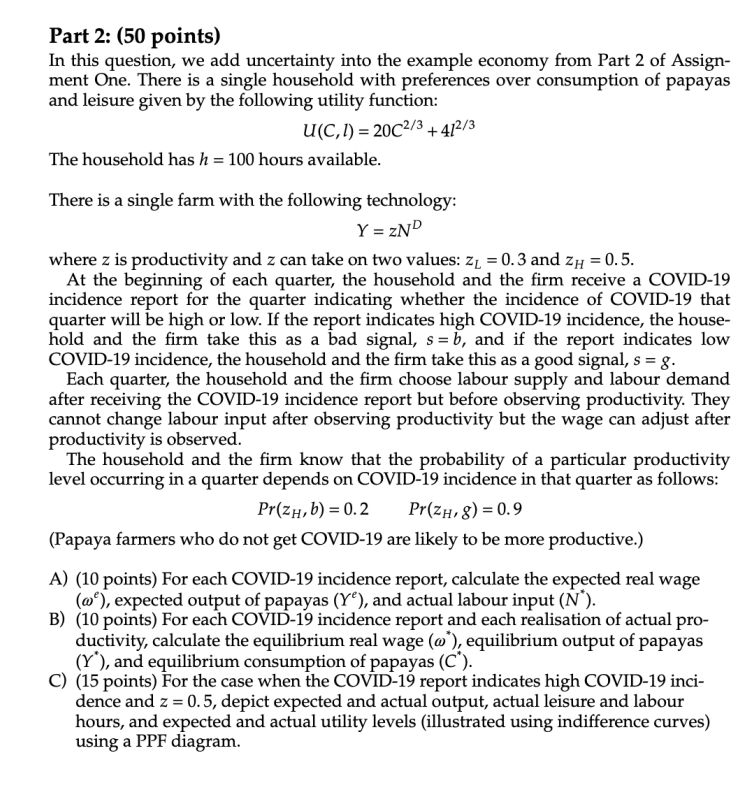 Please answer a) Part 2: (50 points) In this question, we add