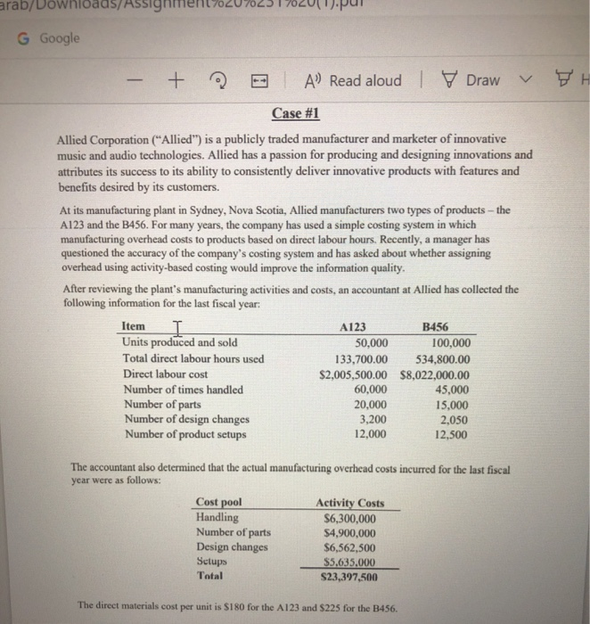  arab/Downloads/Assignment7o20723 G Google + E L A' Read aloud l Draw