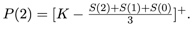 Let S(0) = 50, R = 0.5%, U = 10%, K =