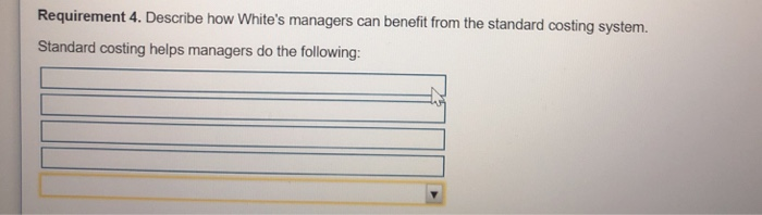 materials and for direct labor. For manufacturing overhead, compute the variable overhead