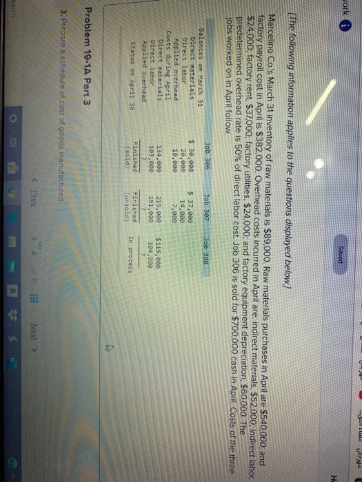 201. $618,000: Job 202. $577,000Job 203. $312,000: Job 204 $730,000: and Job