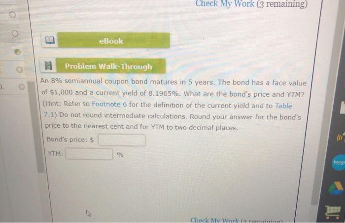  Check My Work (3 remaining) eBook - Problem Walk-Through An 8%