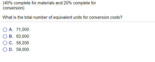 The Shaping Department reports the following information. Conversion costs are applied evenly