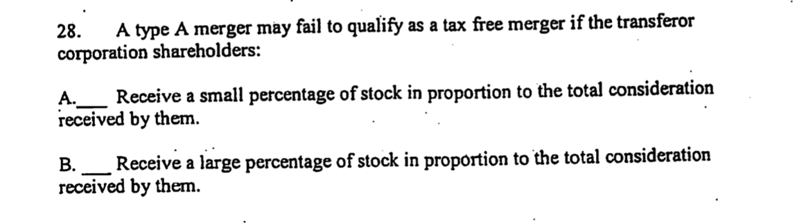 Please answer the # 28-30 multiple choice questions: Textbook: Federal Income Taxation