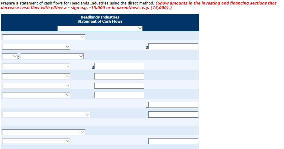 statements of Headlands Industries. Headlands Industries Comparative Balance Sheets December 31 Assets