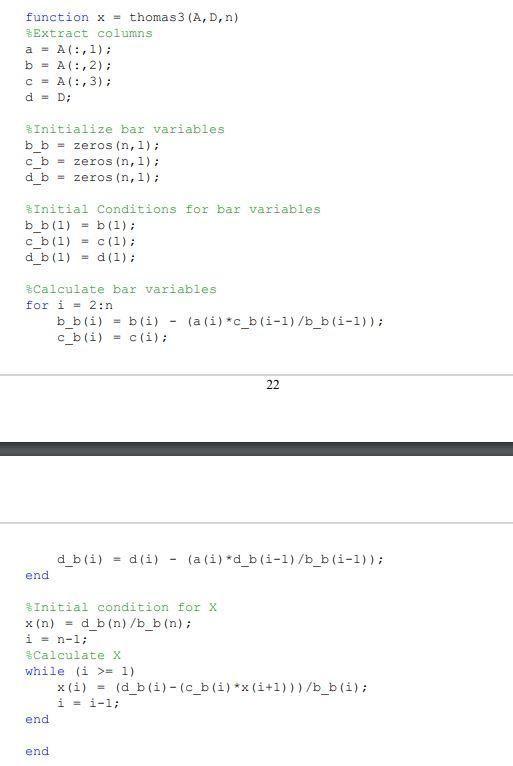 translate the matlab code into python provide python code function x =