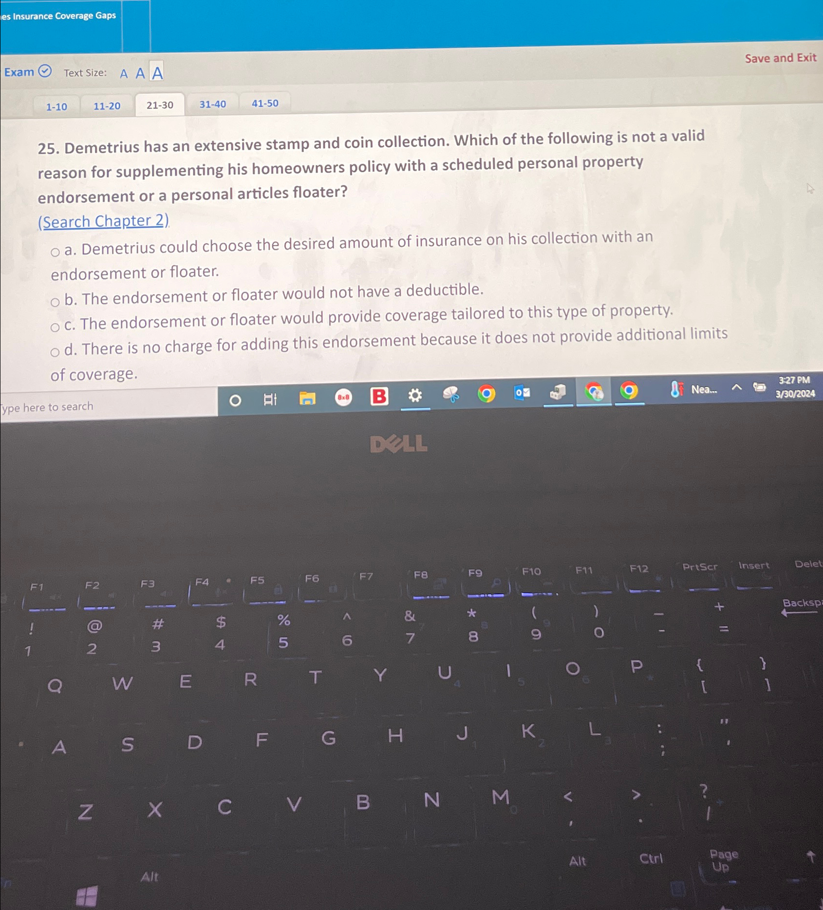  es Insurance Coverage Gaps Exam Text Size: A A A Save