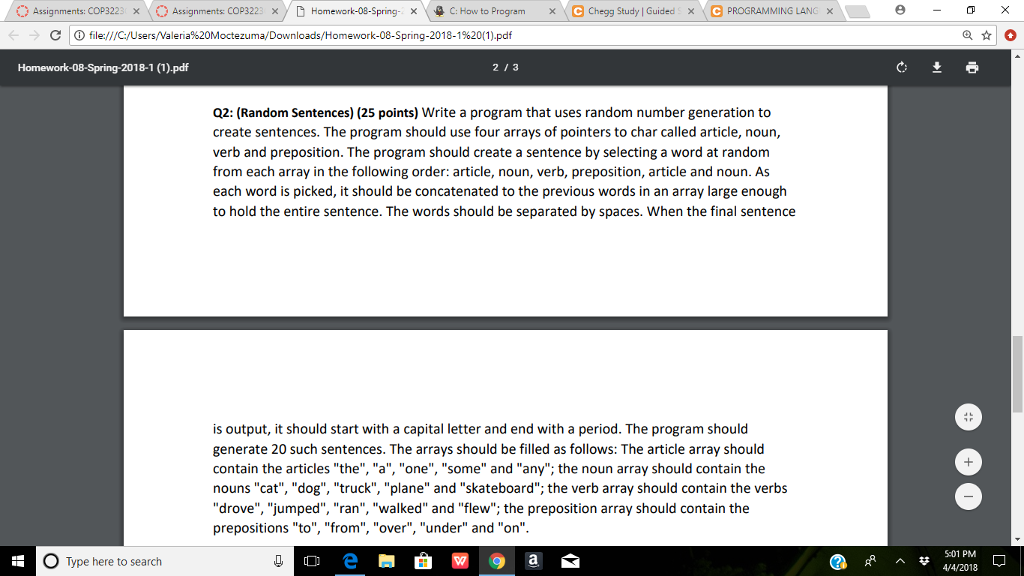 PROGRAMMING LANGUAGE C You are now allowed to use the following in