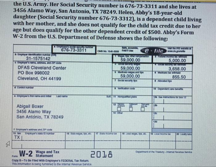  Abigail (Abby) Boxer is a single mother working as a civilian