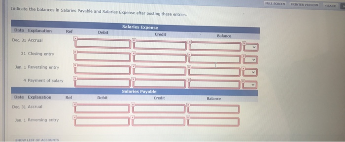 for December salaries and $1,300 for January salaries Your answer ist Prepare