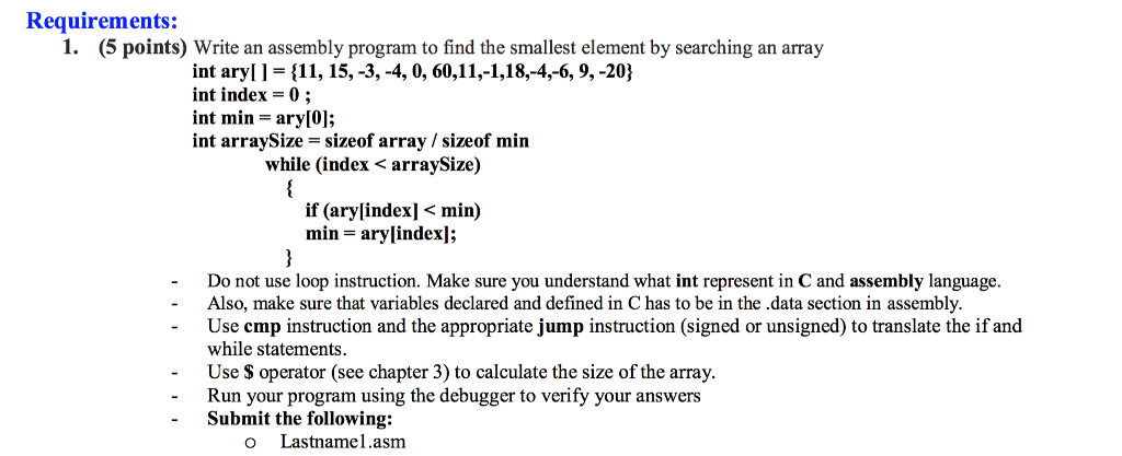 PLEASE write code in x86 assembly in Visual Studio (.asm). Code have