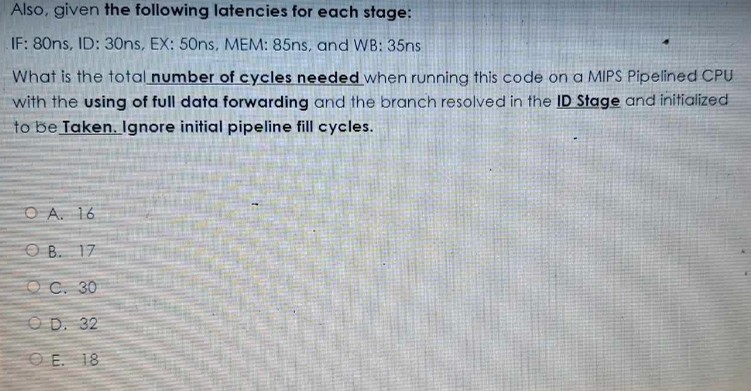  Given the rollowing MIPS assembly like code: Li R8,8 LW R2,