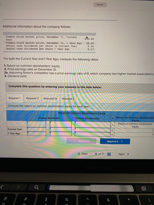 balance sheets follow. Current 1 Yr Ago 2 Yrs Ago At December