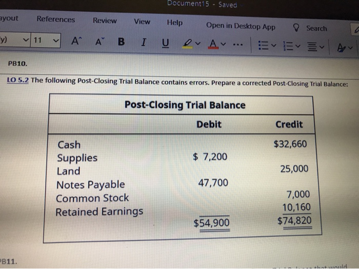  Document15 - Saved ayout References Review View Help Open in Desktop