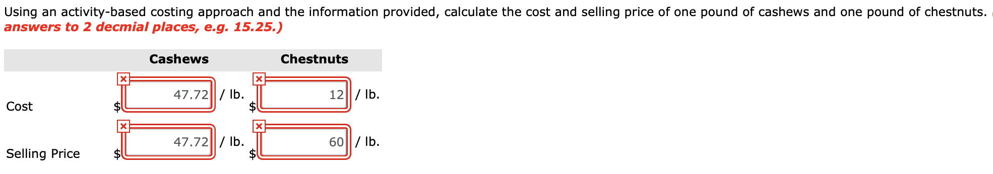 of different nuts. The company buys nuts from around the world and