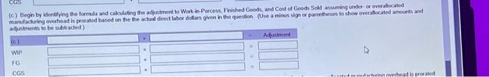 3. Calculate the ending balances in work in process, finished goods and