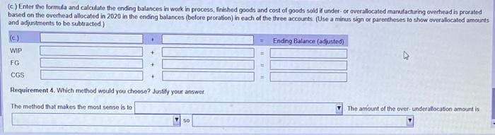 cost of goods sold if under- or overallocated manufacturing ovethead is as