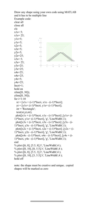  Draw a shape like given example Rectangle, triangles, squares.. etc With