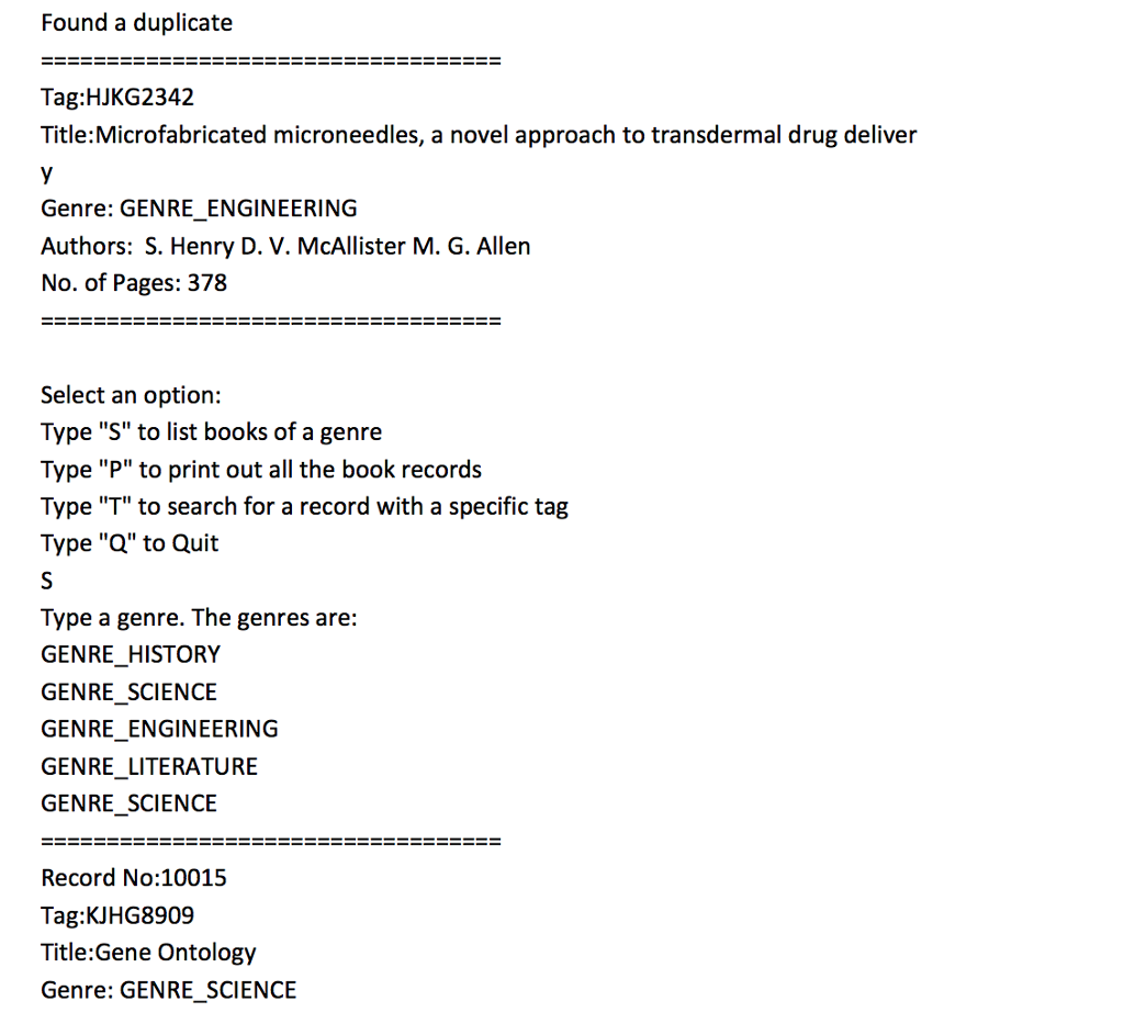 static int cnt=10000; /on-default constructor public BookRecord(String title, String genre, String []