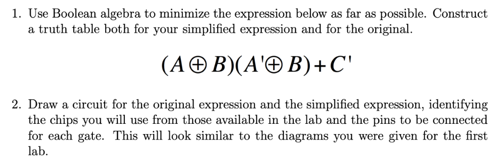 Please show me how to use boolean algebra to simplify that expression