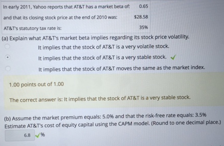 of debt is 2.81%. Using this information and your rounded answers from