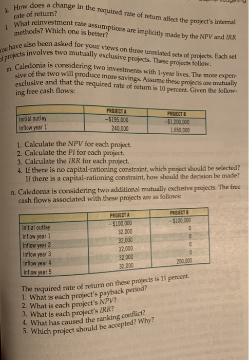 Inflow year 4 Inflow year 5 PROJECT A -$110,000 20,000 30,000 40,000