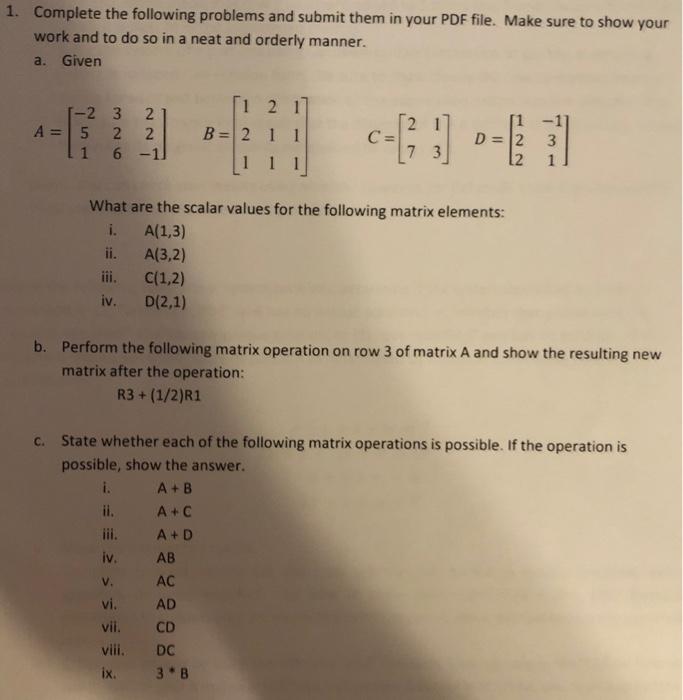  Complete the following problems and submit them in your PDF file.