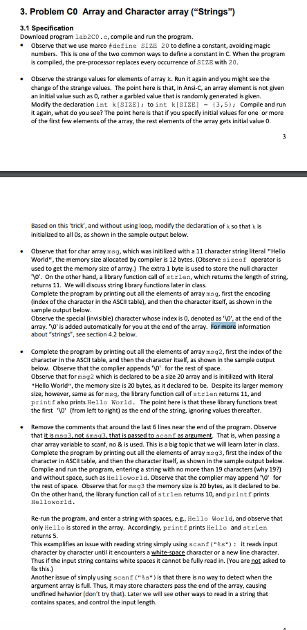  3.2 Sample Inputs/Outputs red 361 % gcc lab2C0.c -o lab2c0 red