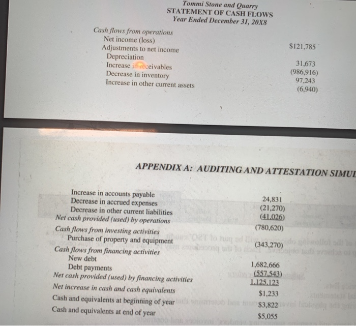 Cash Audit Information Sheet Statement Flows Findings Procedures Communication Research In 20X1