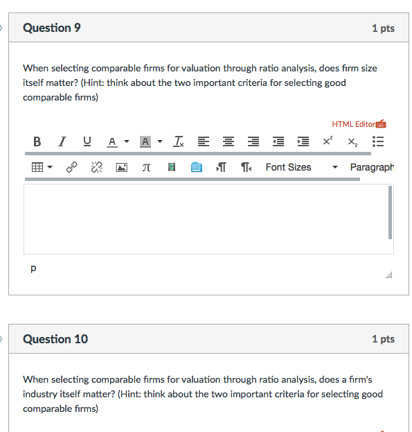 When selecting comparable firms for valuation through ratio analysis, does firm