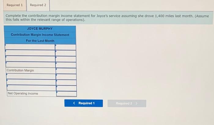 Income Statement [LO 5-3,5-5) Joyce Murphy runs a courier service in downtown
